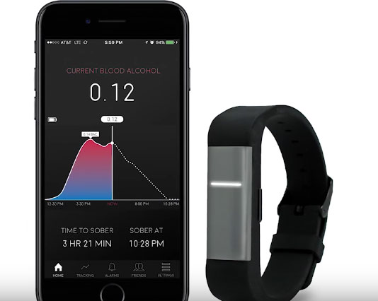the PROOF Wearable's partner mobile app